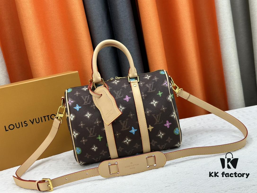 M24424 M24849 Monogram Eclipse Reverse Denim Keepall 25 Bag