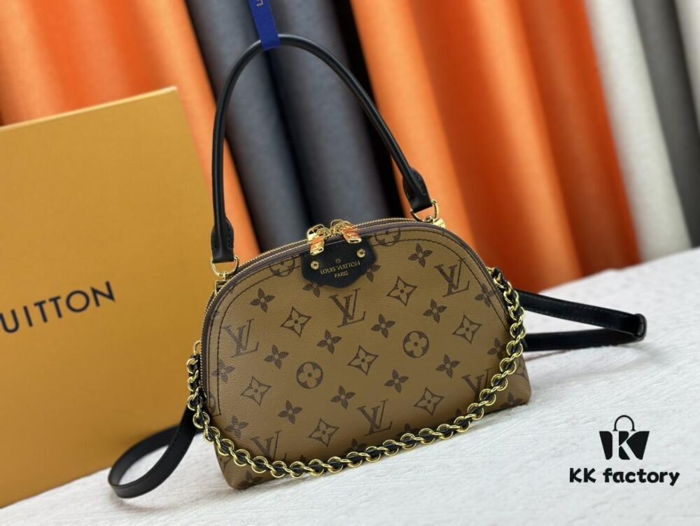 M12996 LV Half-Moon Double Zipper Handbag