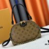 M12996 LV Half-Moon Double Zipper Handbag
