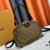 M12996 LV Half-Moon Double Zipper Handbag