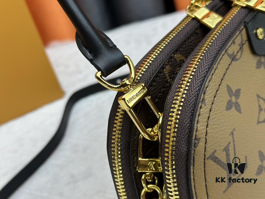 M12996 LV Half-Moon Double Zipper Handbag