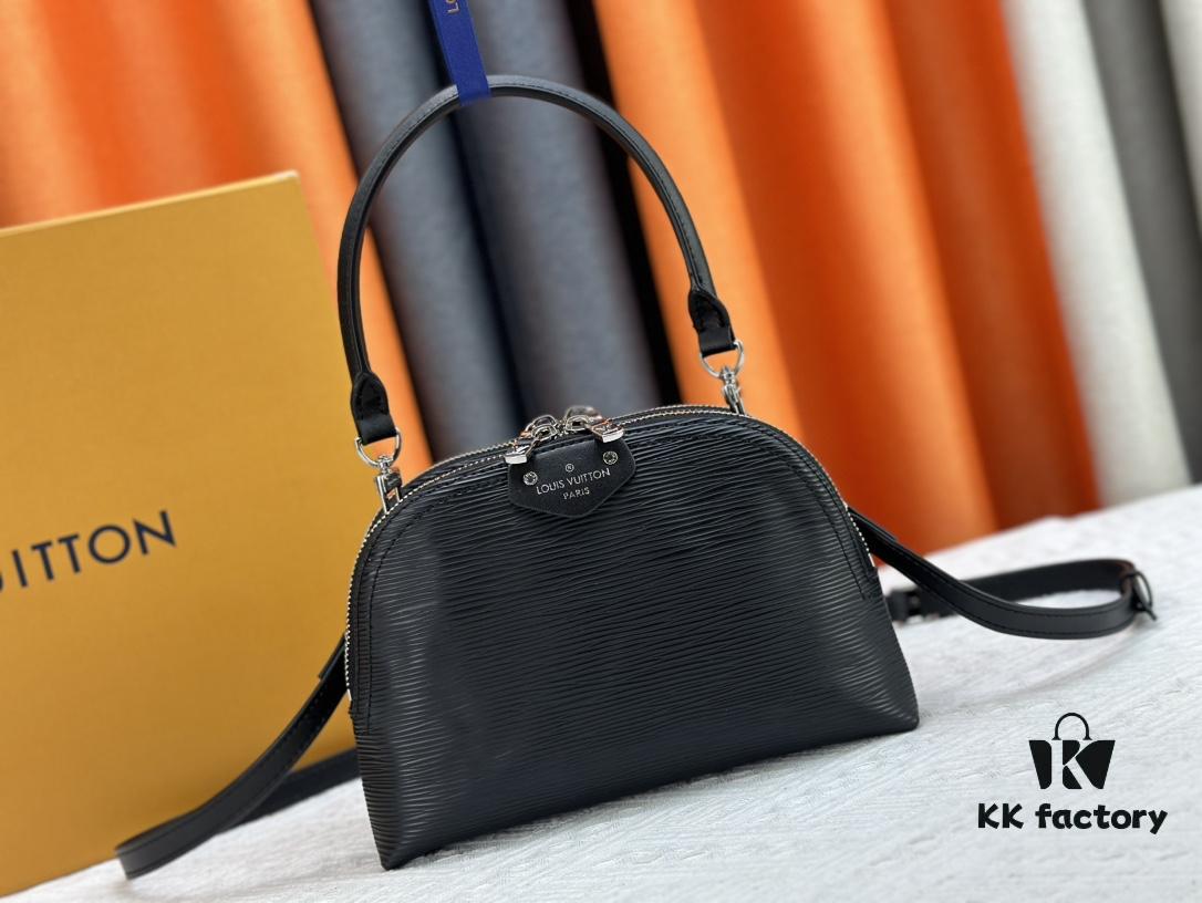 M12996 LV Crescent Double-Zip Handbag