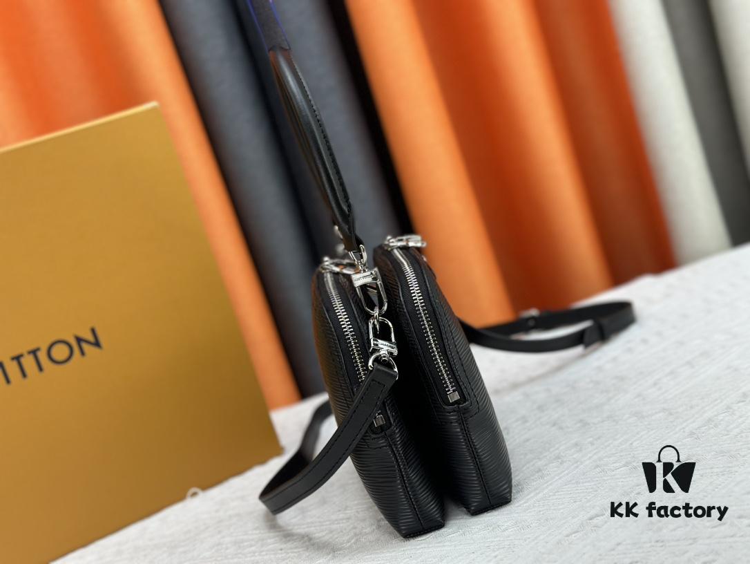 M12996 LV Crescent Double-Zip Handbag