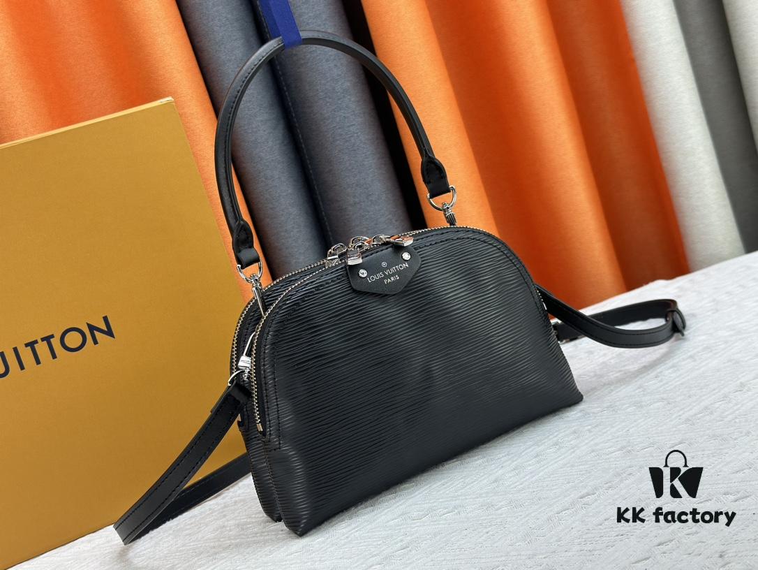 M12996 LV Crescent Double-Zip Handbag