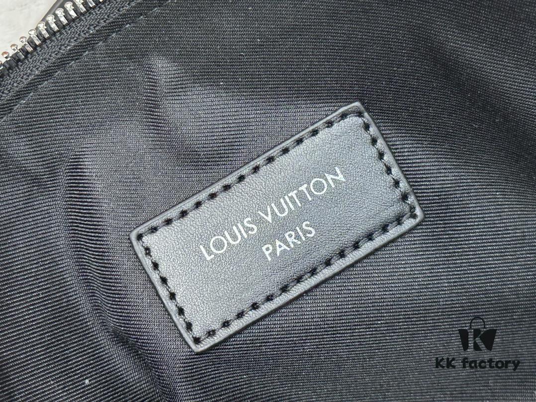 M12996 LV Crescent Double-Zip Handbag