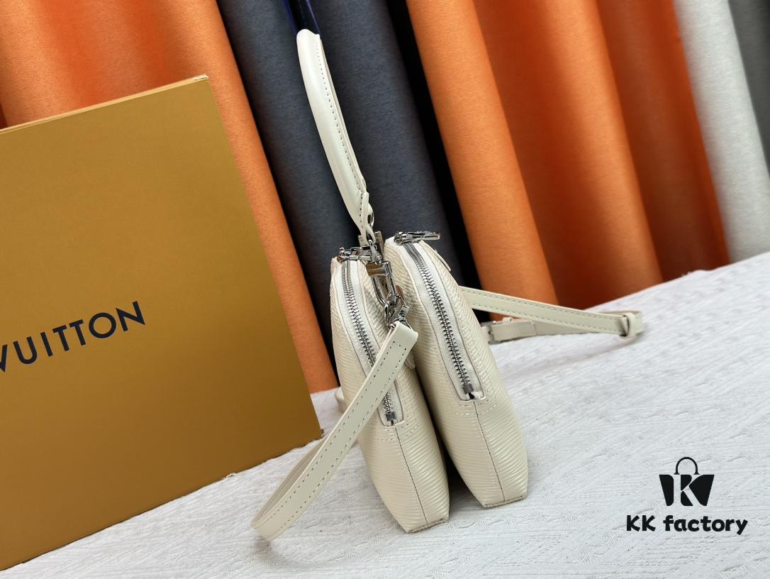 M12996 LV Crescent Double Zip Handbag