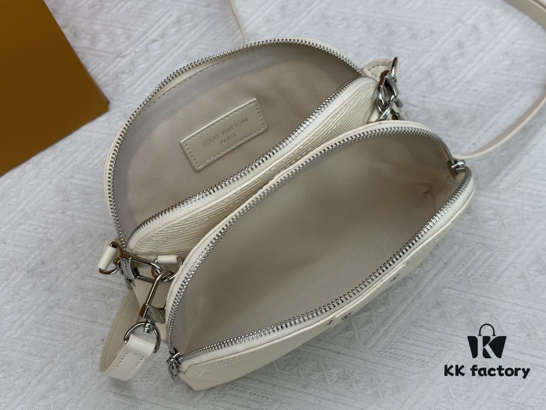 M12996 LV Crescent Double Zip Handbag