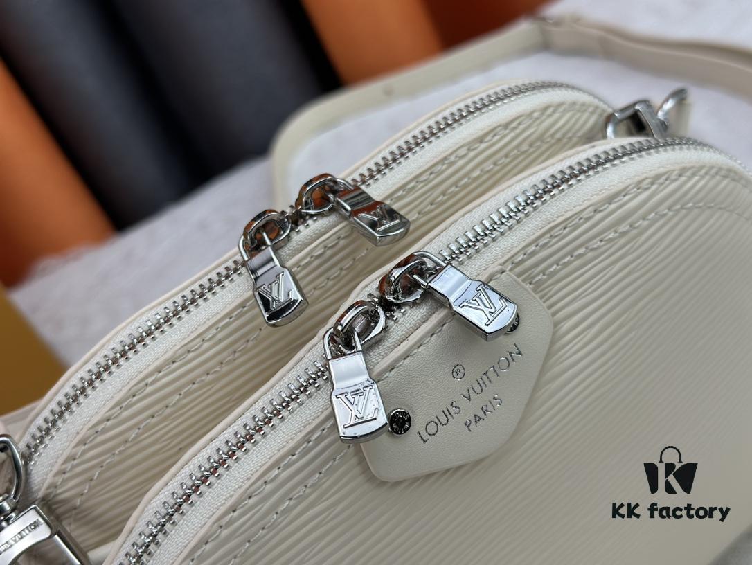 M12996 LV Crescent Double Zip Handbag