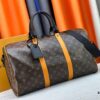 Keepall Bandoulière 45 Travel Bag in Monogram Macassar Coated Canvas