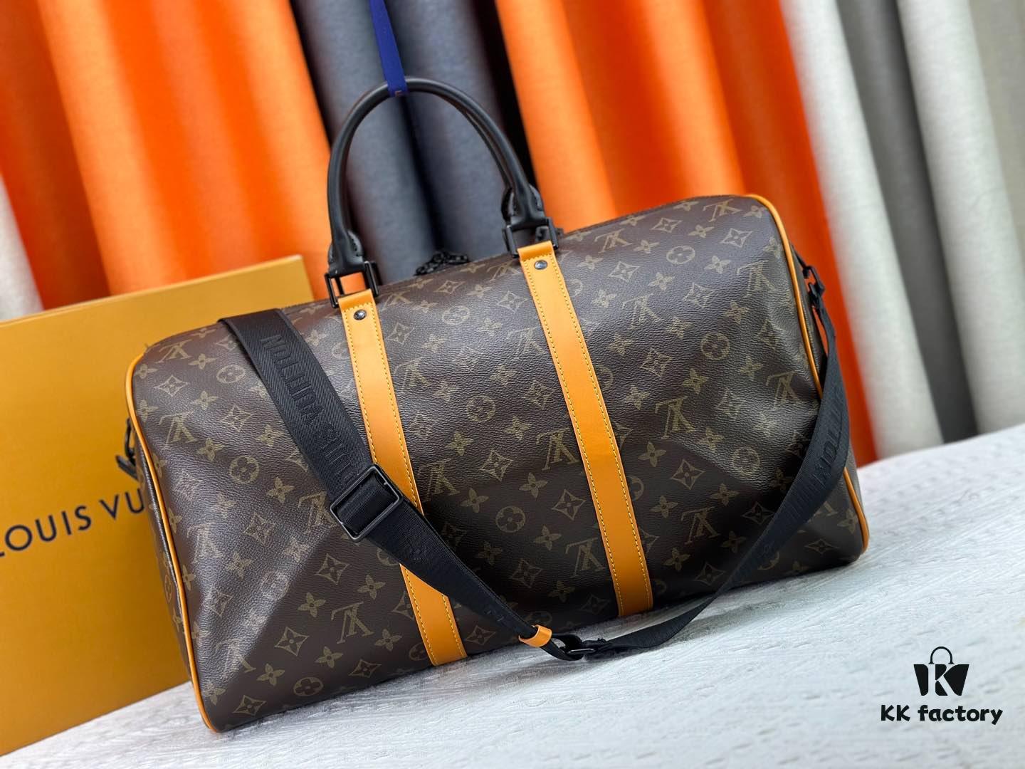 Keepall Bandoulière 45 Travel Bag in Monogram Macassar Coated Canvas