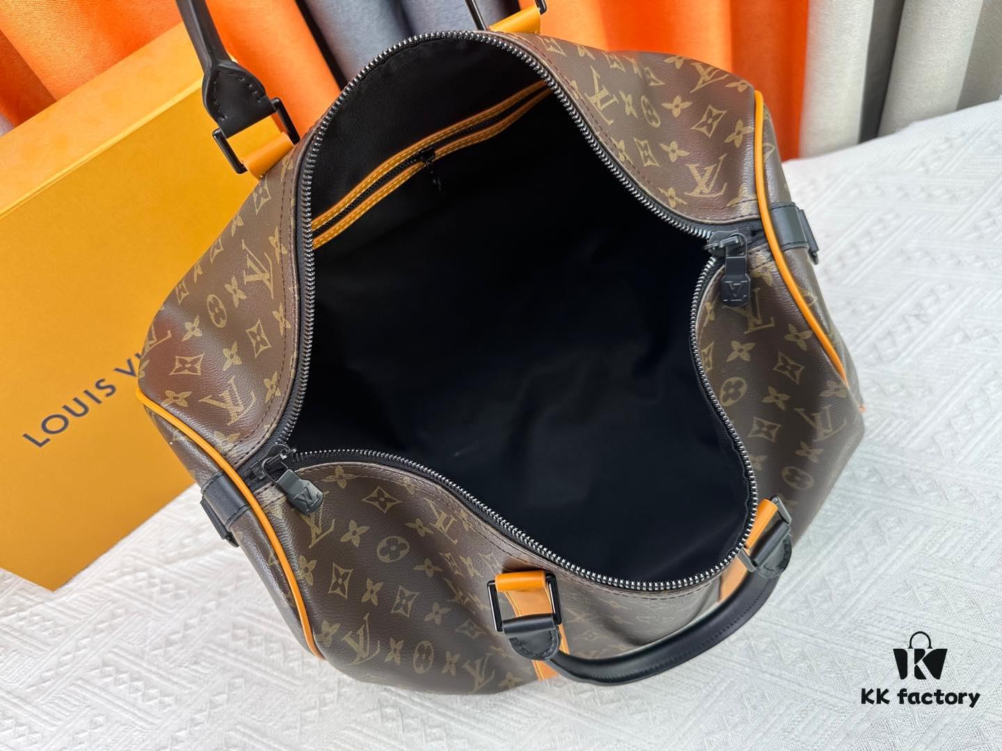 Keepall Bandoulière 45 Travel Bag in Monogram Macassar Coated Canvas