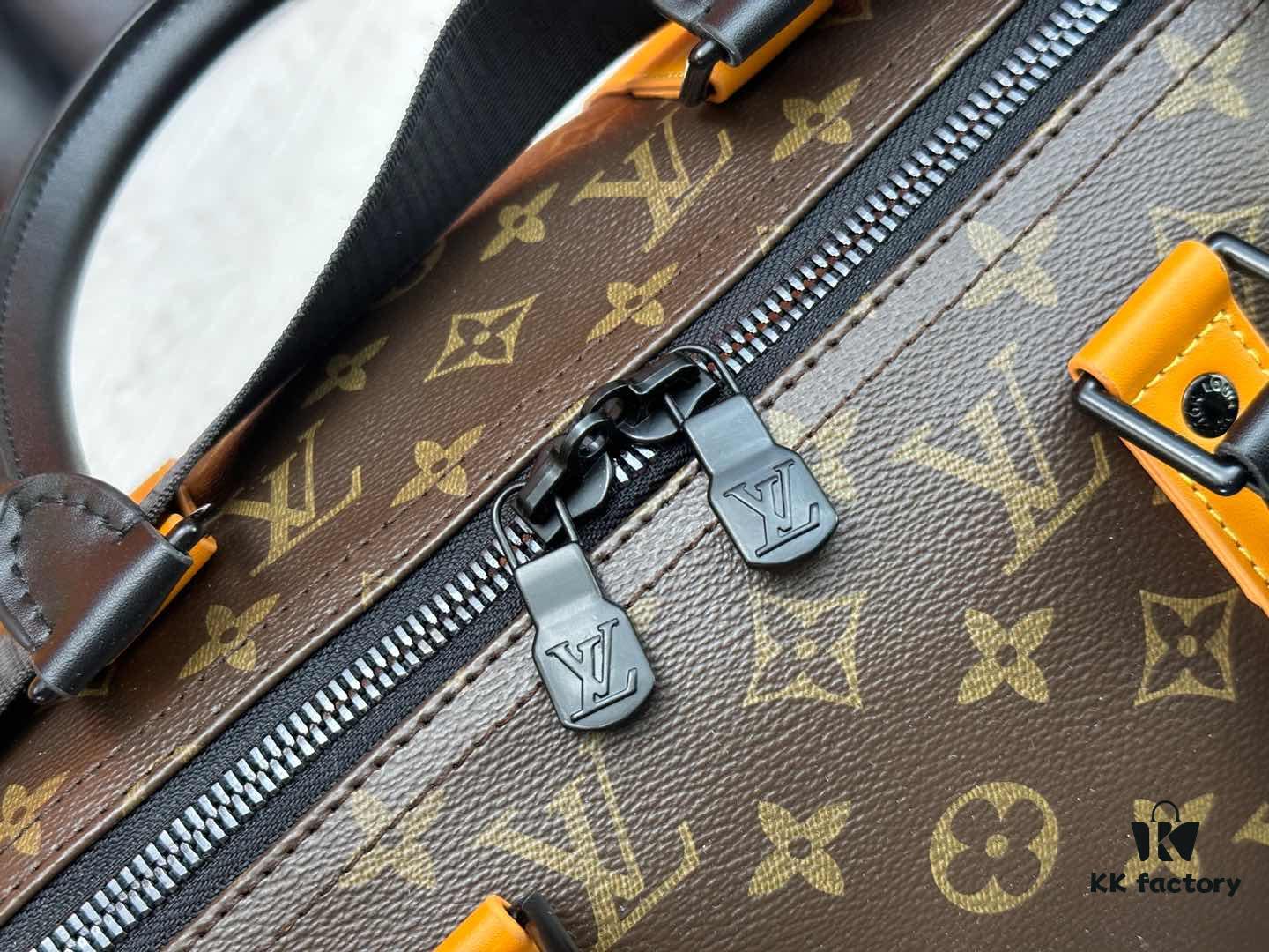 Keepall Bandoulière 45 Travel Bag in Monogram Macassar Coated Canvas