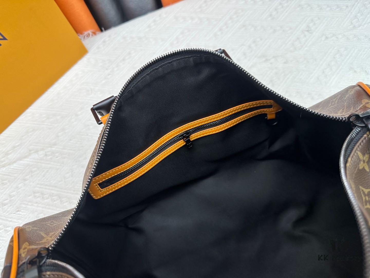 Keepall Bandoulière 45 Travel Bag in Monogram Macassar Coated Canvas