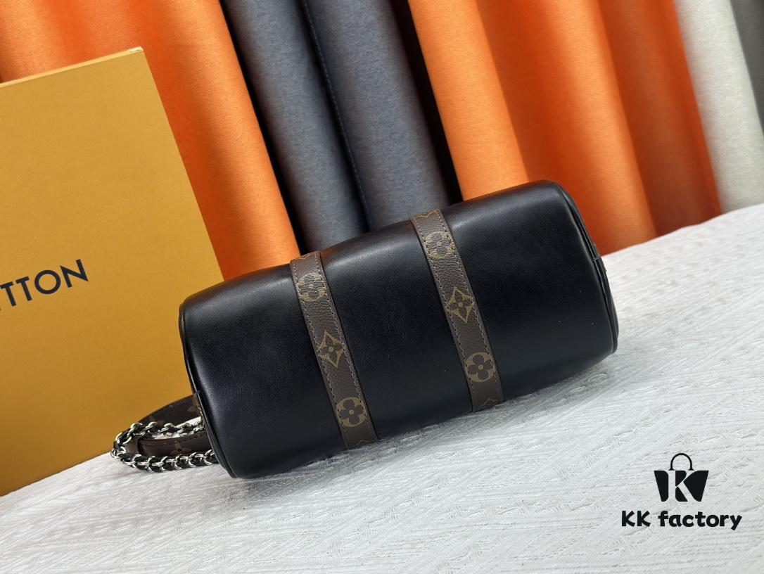 Keepall 25 Handbag in Monogram Eclipse Reverse Denim Canvas with Leather Trim