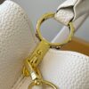 Upgraded M21121 Pearl White Woven Gold Buckle