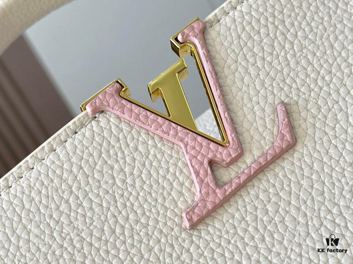 Upgraded M21121 Pearl White Woven Gold Buckle