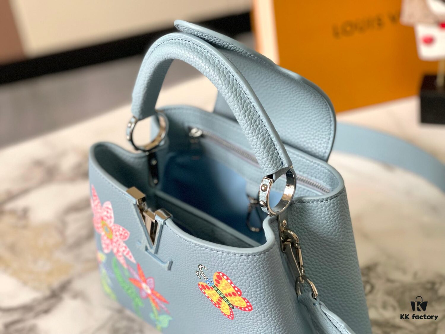 Upgraded Version M21755 LV x YK Capucines Small Handbag