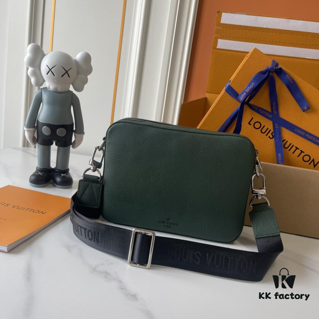 Upgraded 190 M22482 M22611 Latest Fastline Messenger Bag in Soft Cowhide Leather