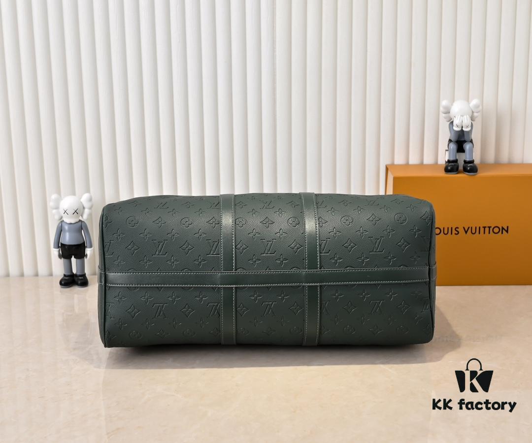Guangzhou Batch Upgraded Original Version Model 24440 Green Embossed 41416 Keepall Bandoulière Travel Bag
