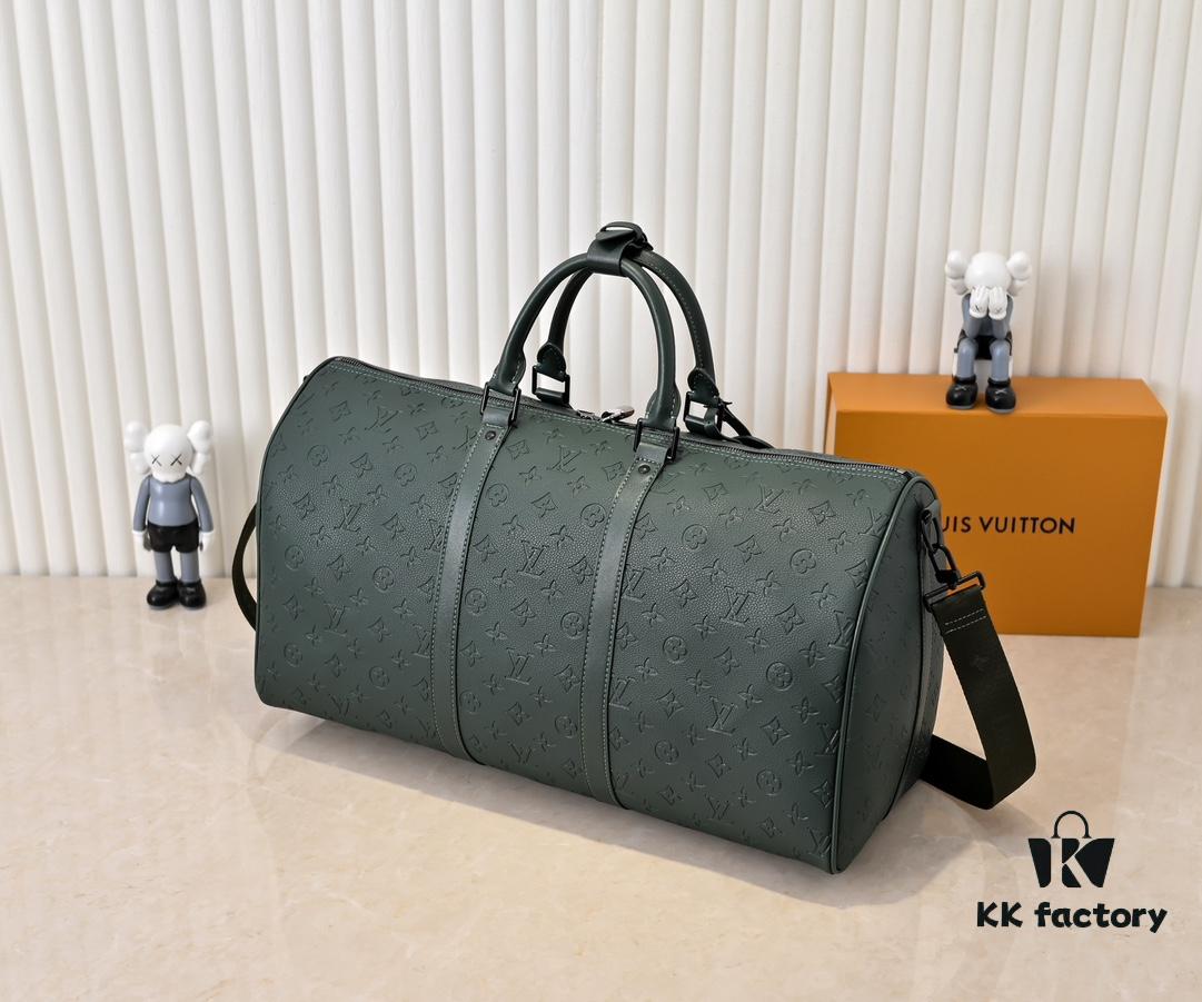 Guangzhou Batch Upgraded Original Version Model 24440 Green Embossed 41416 Keepall Bandoulière Travel Bag