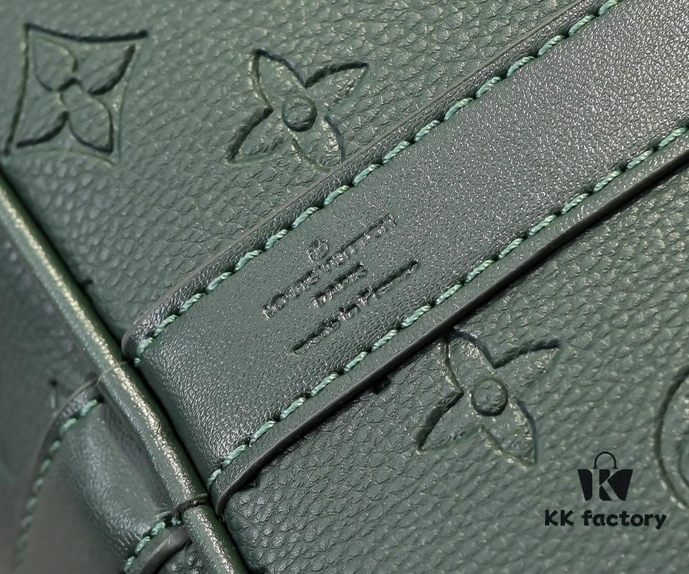 Guangzhou Batch Upgraded Original Version Model 24440 Green Embossed 41416 Keepall Bandoulière Travel Bag