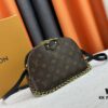 M12996 LV Half-Moon Dual-Zip Handbag