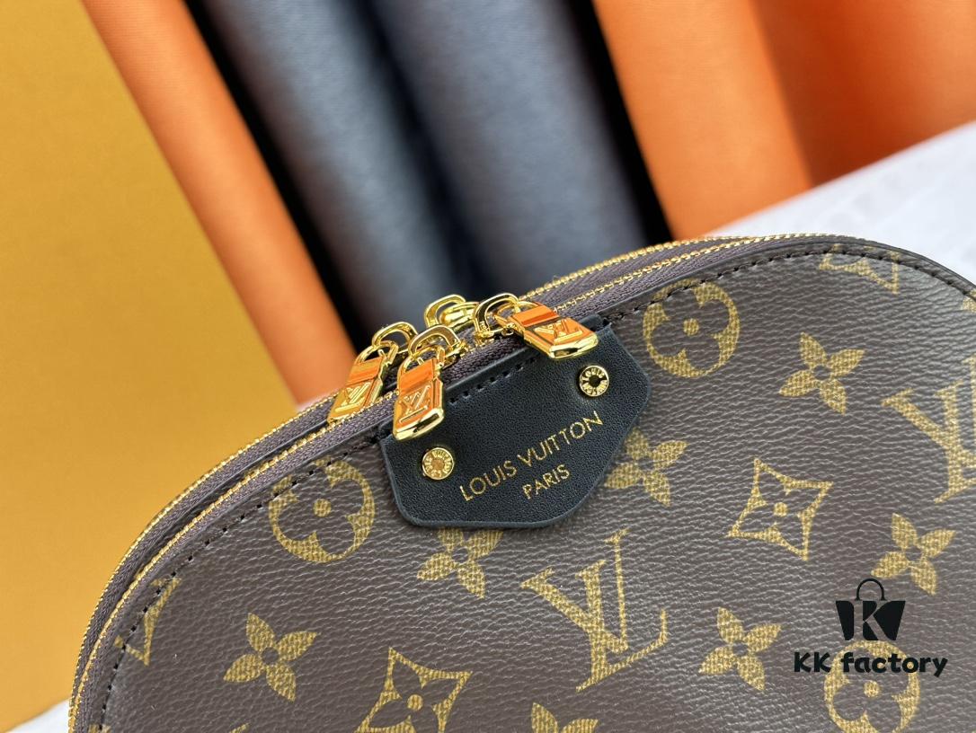M12996 LV Half-Moon Dual-Zip Handbag