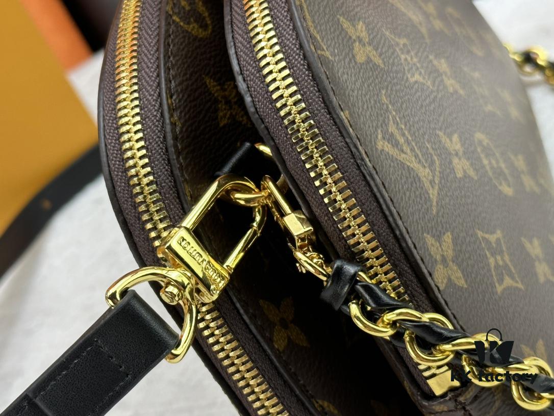 M12996 LV Half-Moon Dual-Zip Handbag