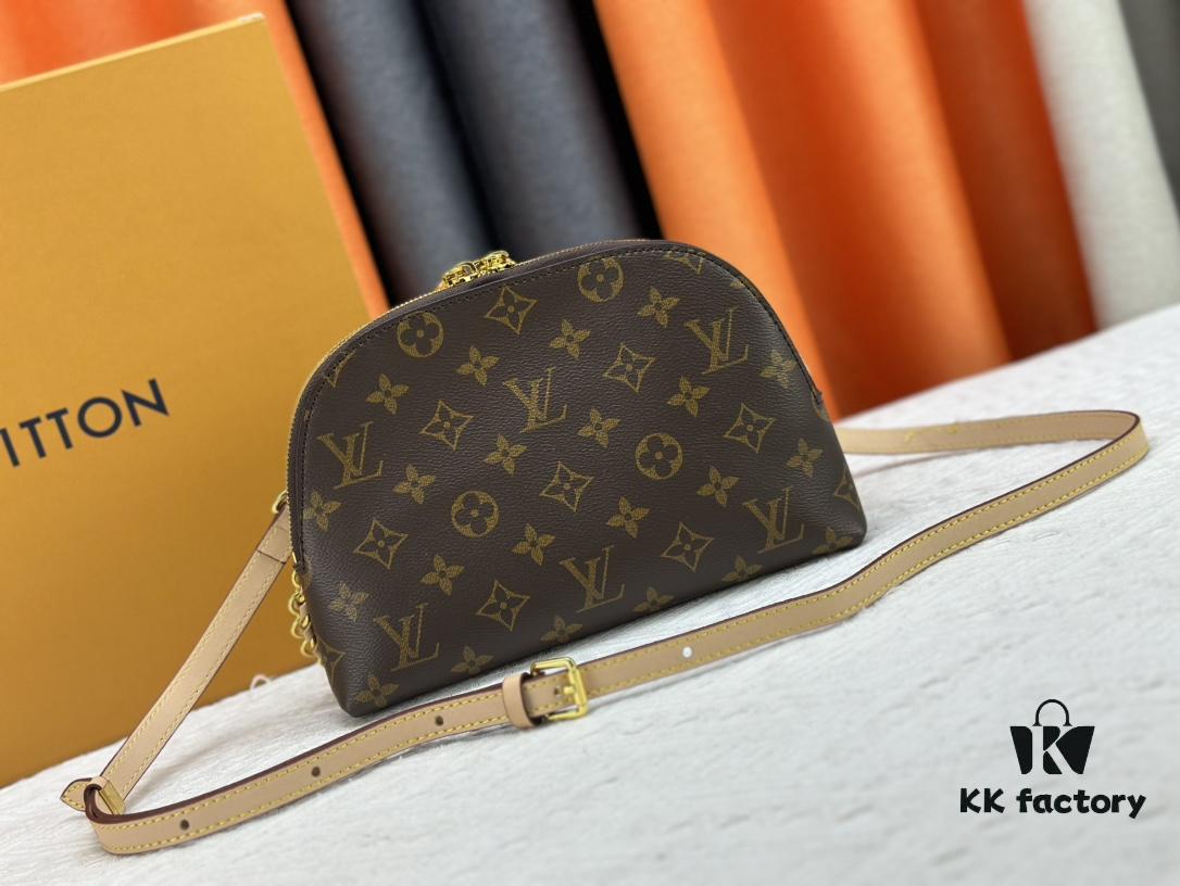 M12996 LV Crescent Double-Zipper Handbag