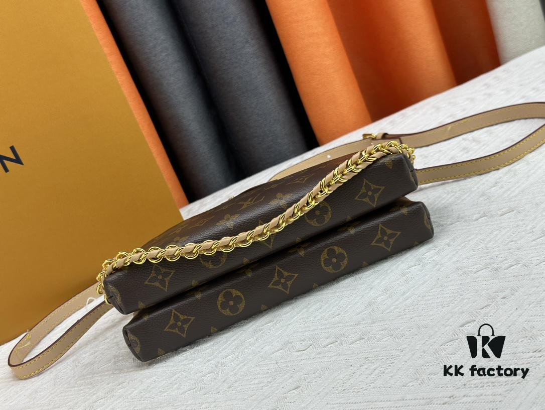 M12996 LV Crescent Double-Zipper Handbag