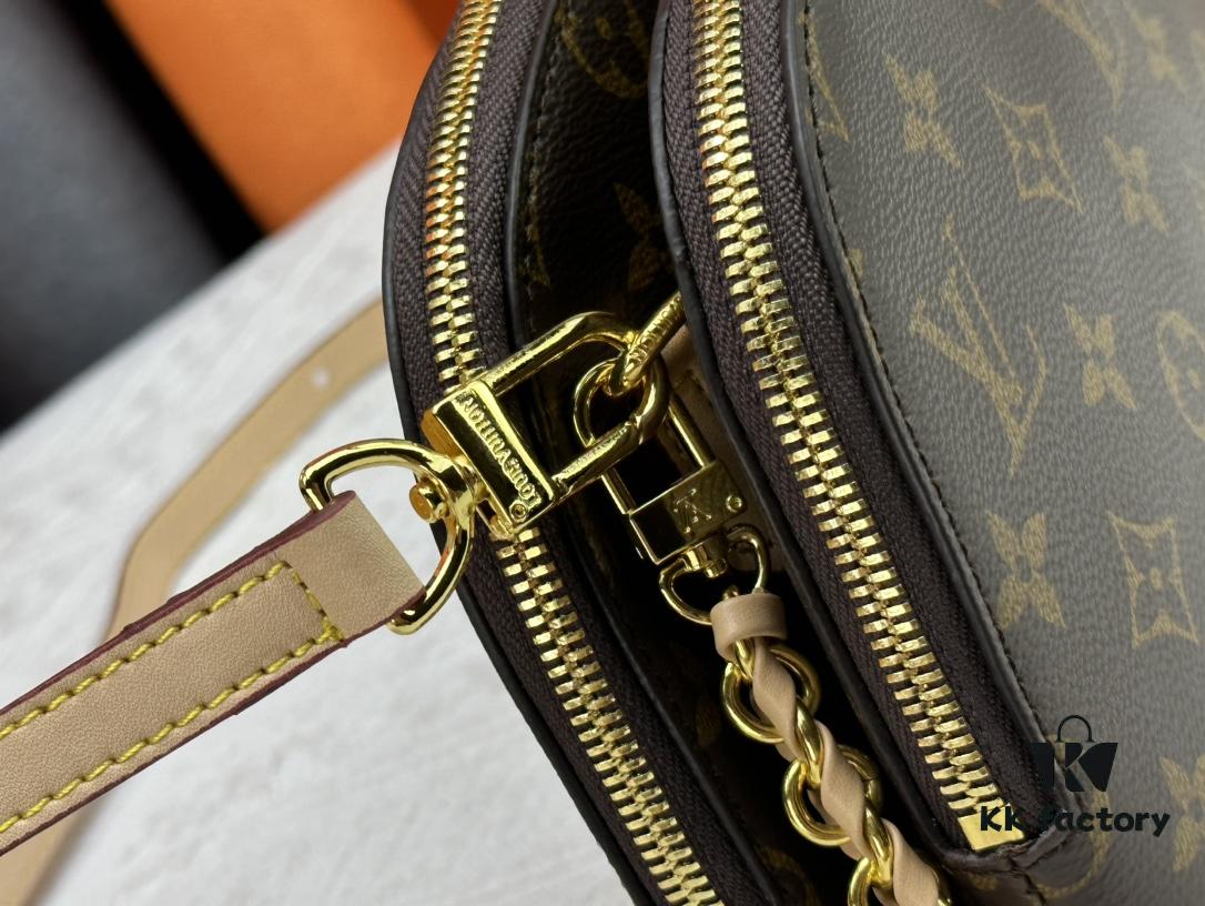 M12996 LV Crescent Double-Zipper Handbag