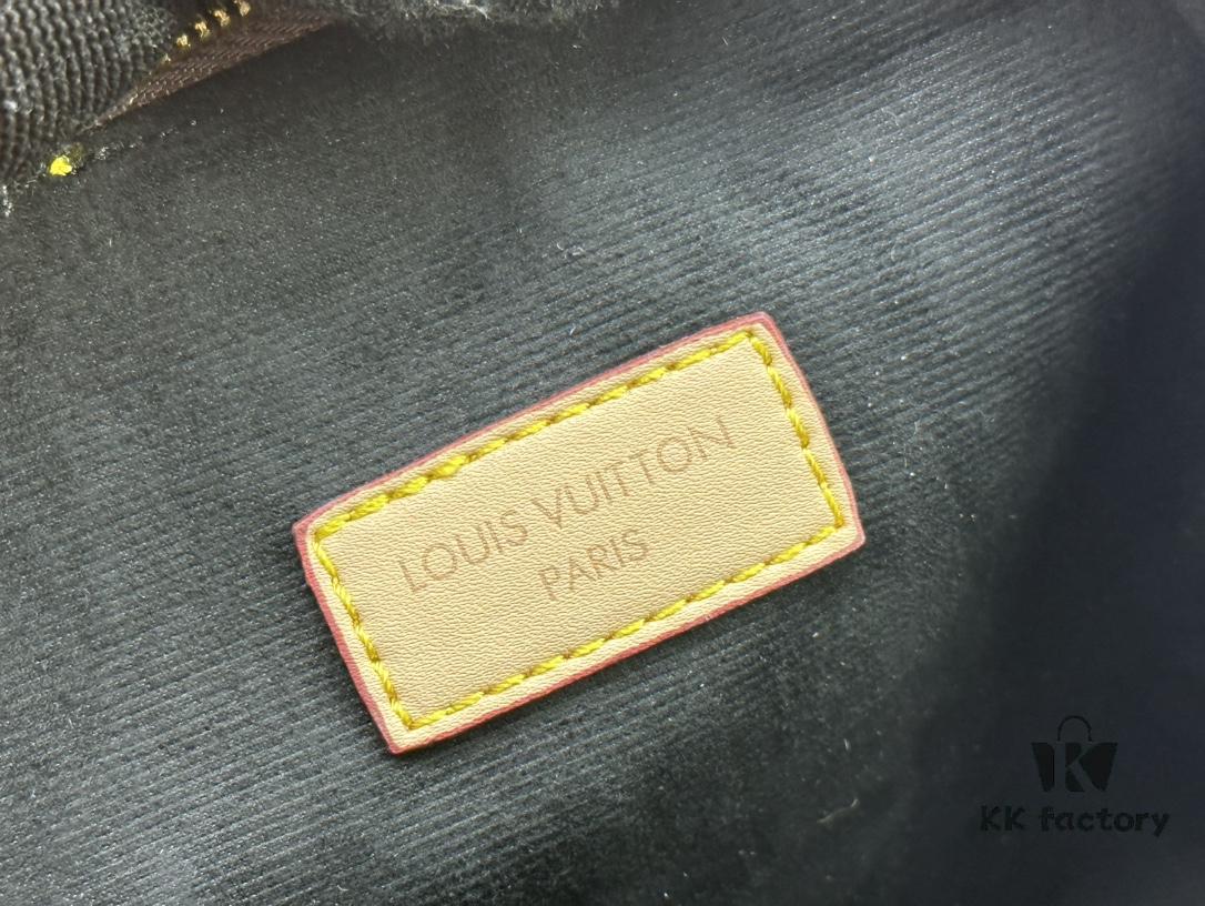 M12996 LV Crescent Double-Zipper Handbag