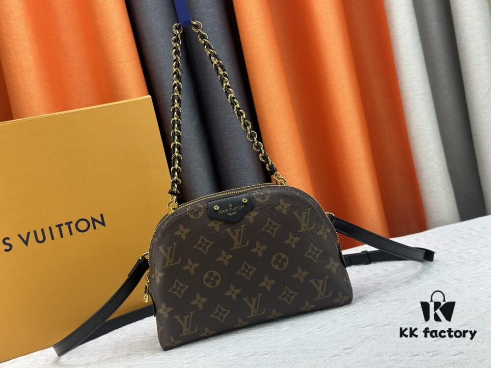 M12996 LV Crescent Double-Zip Handbag