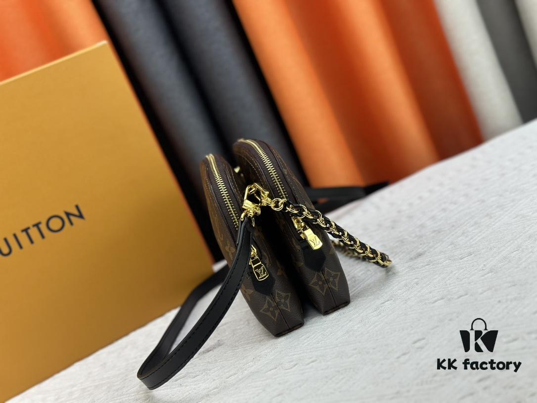 M12996 LV Crescent Double-Zip Handbag