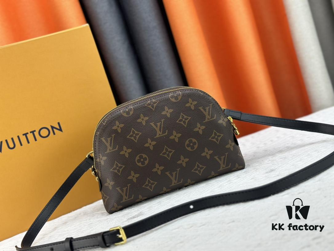 M12996 LV Crescent Double-Zip Handbag