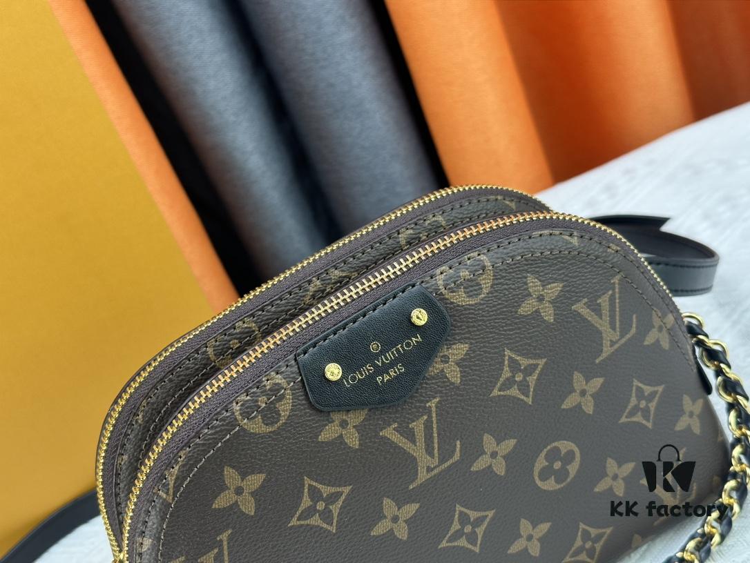 M12996 LV Crescent Double-Zip Handbag