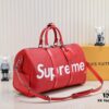 Real-shot Genuine Two-layer Cowhide Supreme Keepall Travel Bag 45cm
