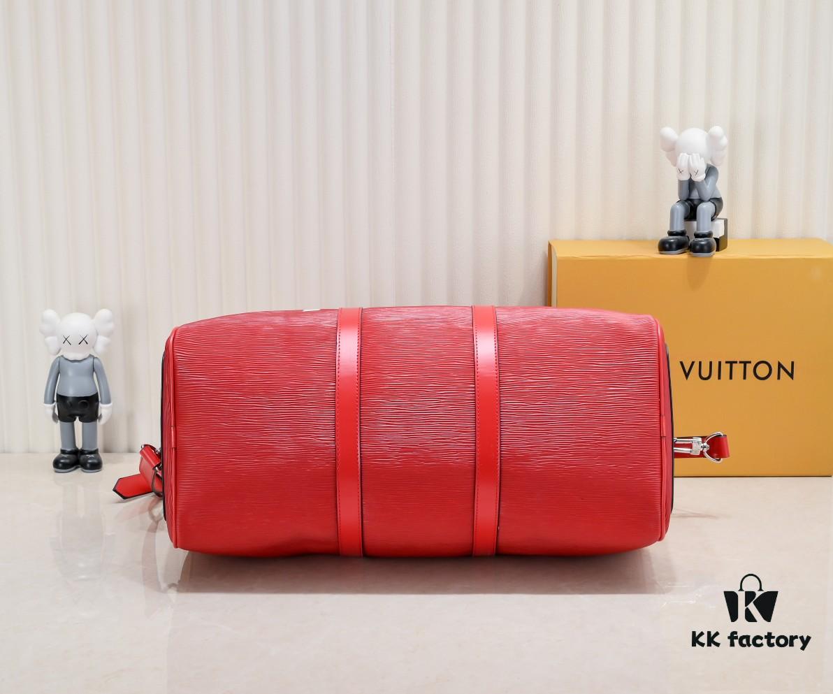 Real-shot Genuine Two-layer Cowhide Supreme Keepall Travel Bag 45cm