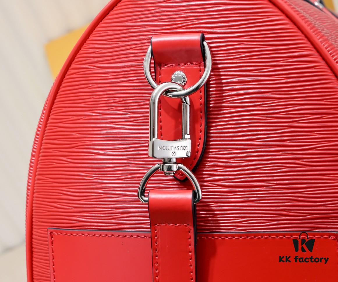 Real-shot Genuine Two-layer Cowhide Supreme Keepall Travel Bag 45cm