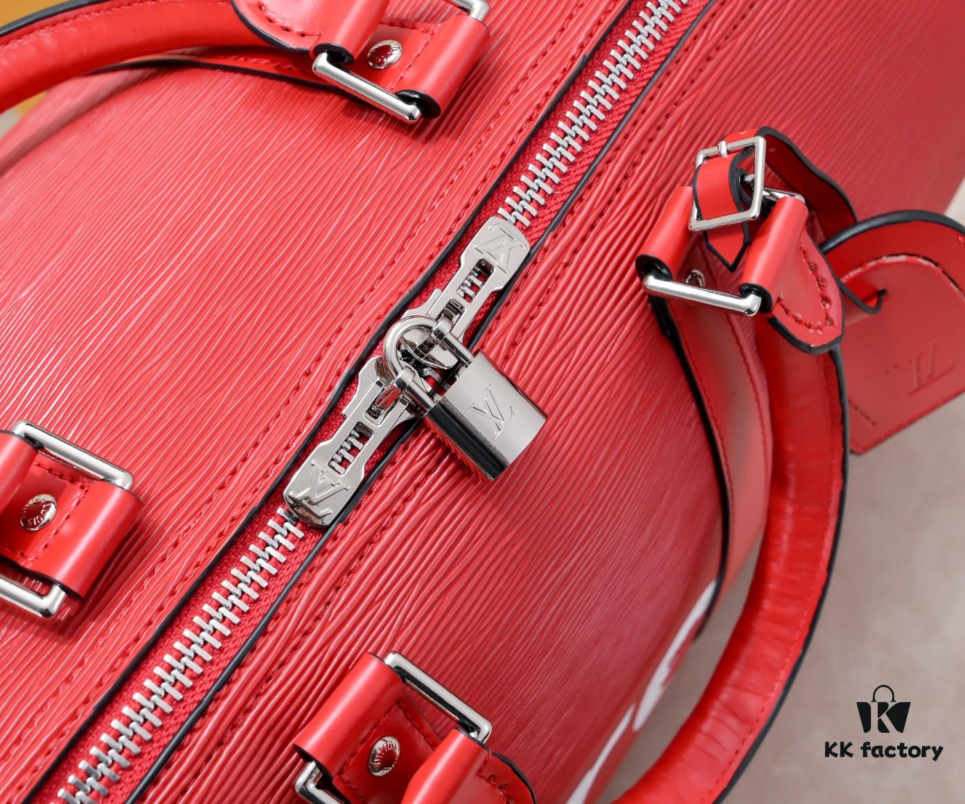 Real-shot Genuine Two-layer Cowhide Supreme Keepall Travel Bag 45cm