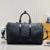 Authentic Shot Genuine Cowhide Supreme Keepall Travel Bag 45cm M41416 M53419 Super Popular🔥 LV x Supreme Collaboration