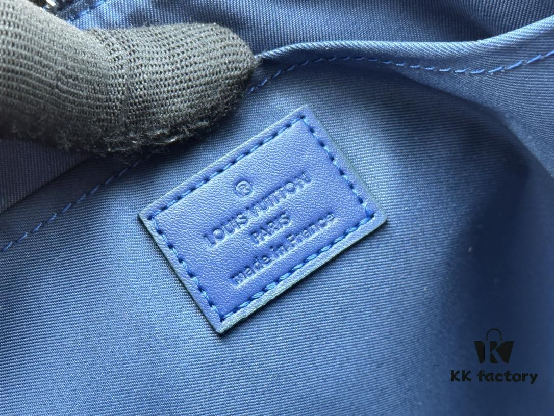 New Arrival 'Louis Vuitton' Handheld Clutch Bag 💼 M11545 Blue LOUIS VUITTON Pochette Voyage Letter Logo Zip Closure Leather Unisex Men's and Couples Bag in Multiple Colors