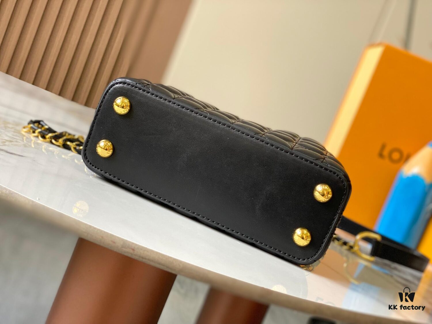 Upgraded M23998 Black Monogram Embroidered Floral Capucines Mini Bag