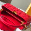 Upgraded M23999 Red Monogram Embroidered Floral Capucines BB Bag