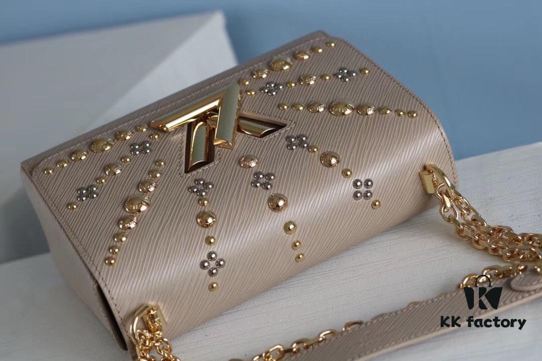 50306 Top Original Medium Twist Denim Bag [Rose] Compare and Confirm Inner Code: 0088 [Sun][Sun] LV's Latest Hottest Release 💃