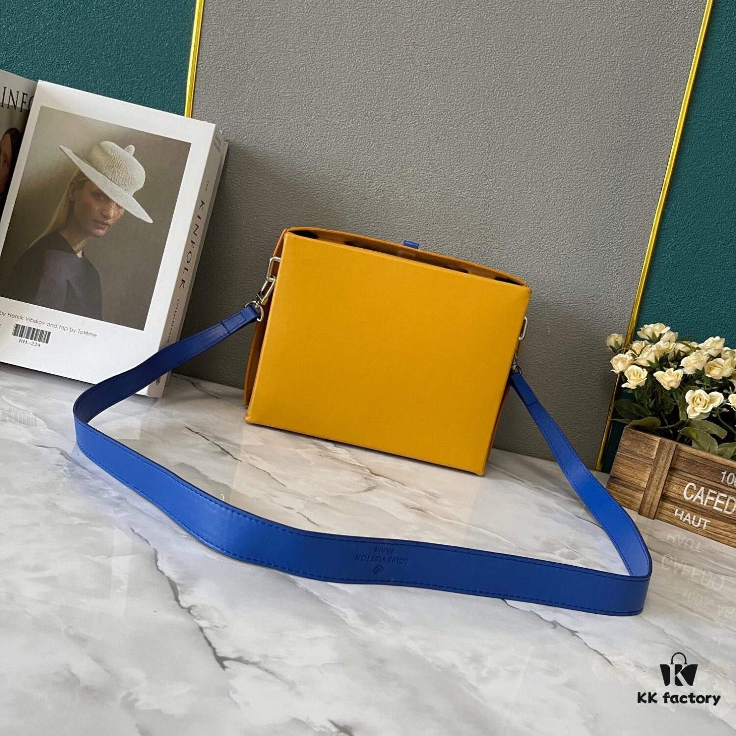 Upgraded Version Original 190 M24455 Blue Green Yellow Medium Shopper Handbag