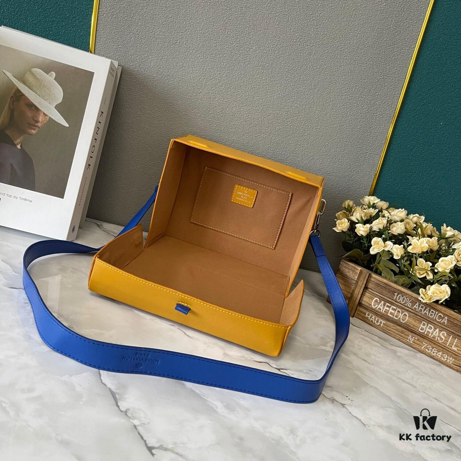 Upgraded Version Original 190 M24455 Blue Green Yellow Medium Shopper Handbag