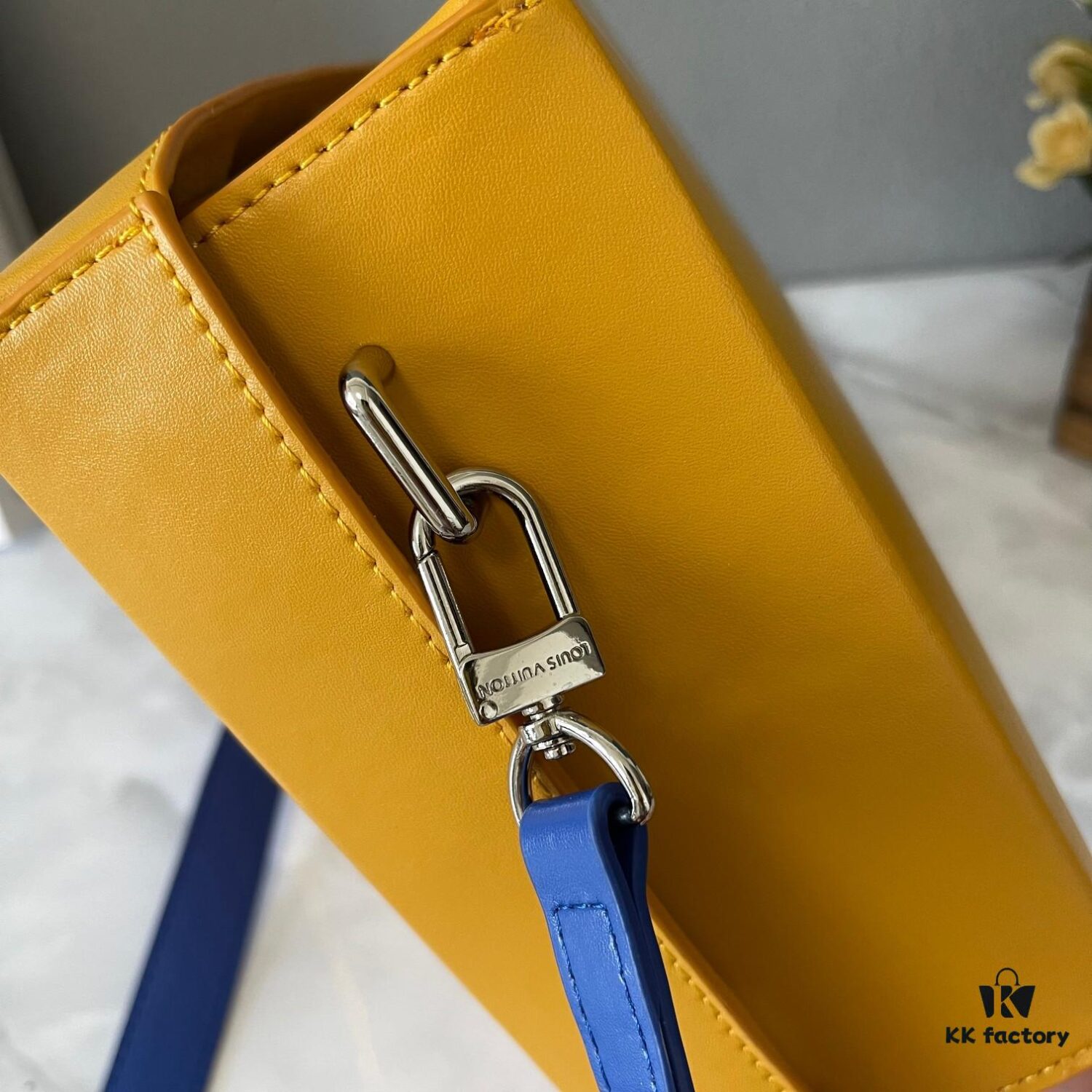 Upgraded Version Original 190 M24455 Blue Green Yellow Medium Shopper Handbag