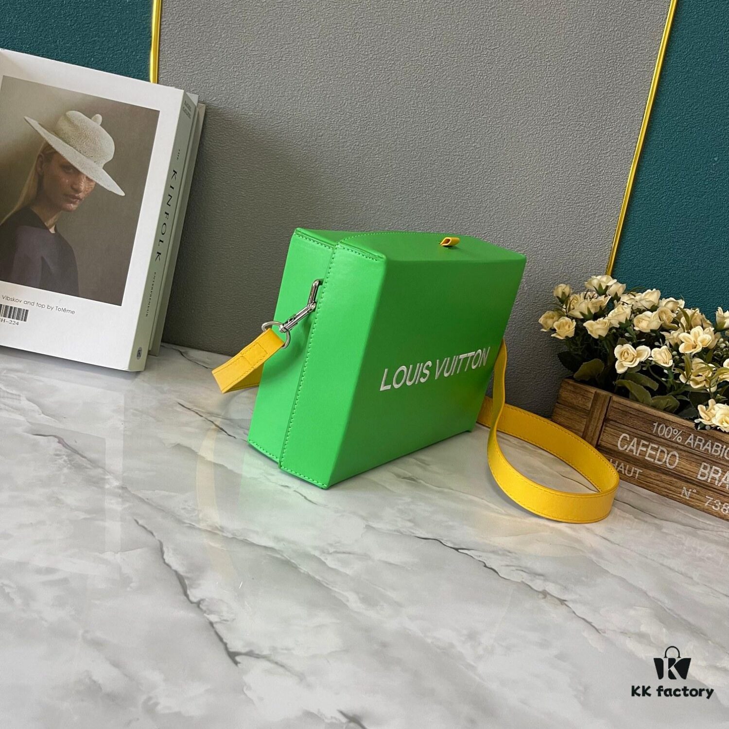 Upgraded Version Original 190 M24455 Blue Green Yellow Medium Shopper Handbag