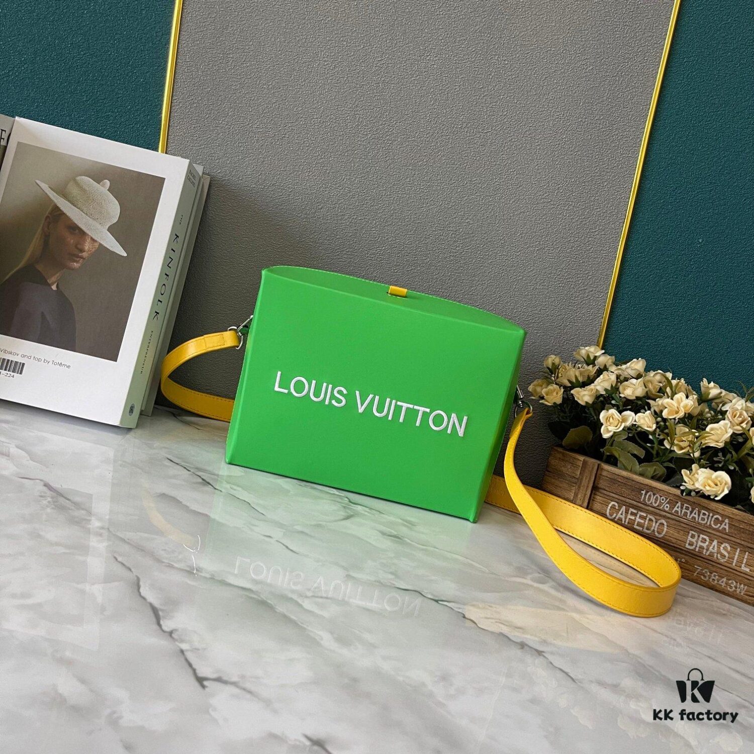 Upgraded Version Original 190 M24455 Blue Green Yellow Medium Shopper Handbag